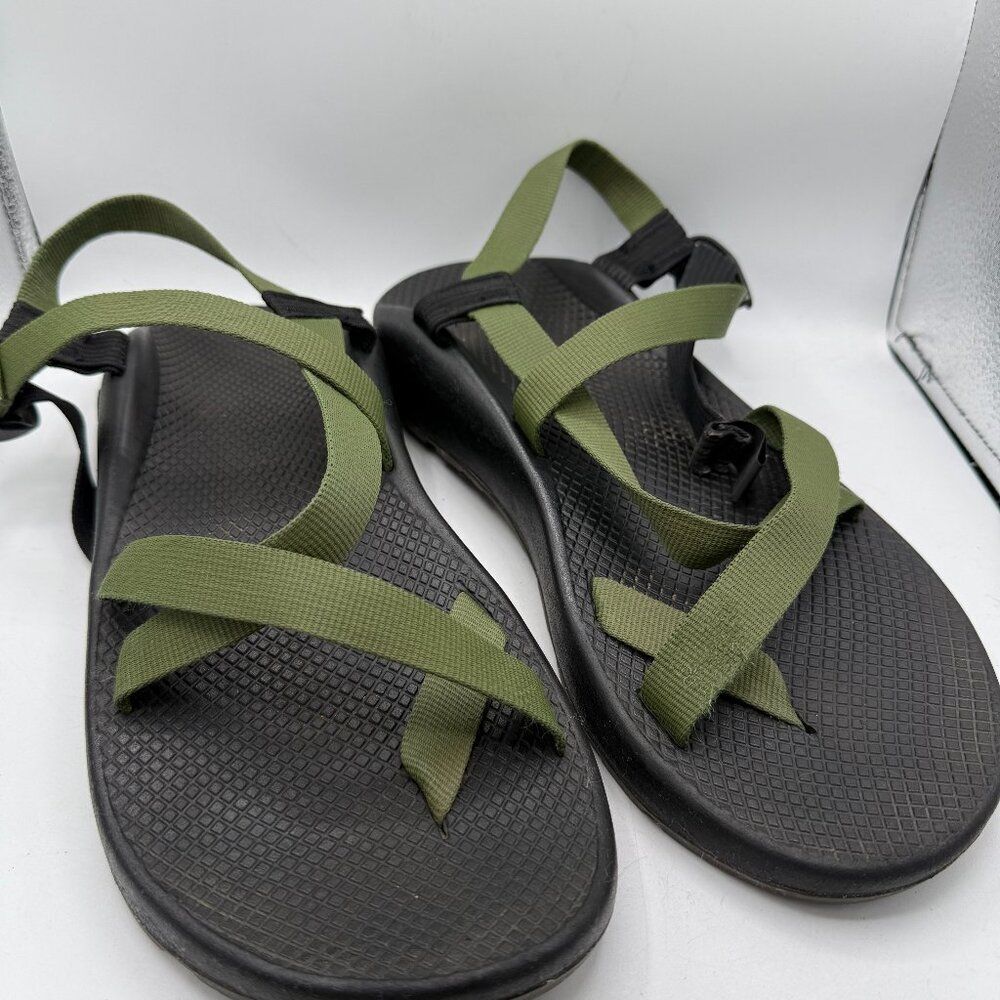 Chaco Z/Cloud Sandals Men’s Size 12 | Black & Olive Green Hiking Water Sport Sa
